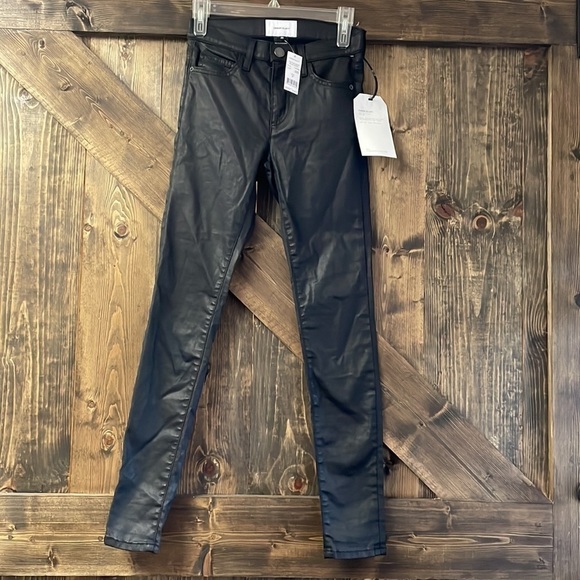 CURRENT/ELLIOTT Black Coated High Waist Ankle Skinny - Picture 3 of 8